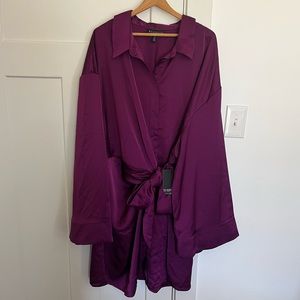 Eloquii Long Sleeve Wrap Dress